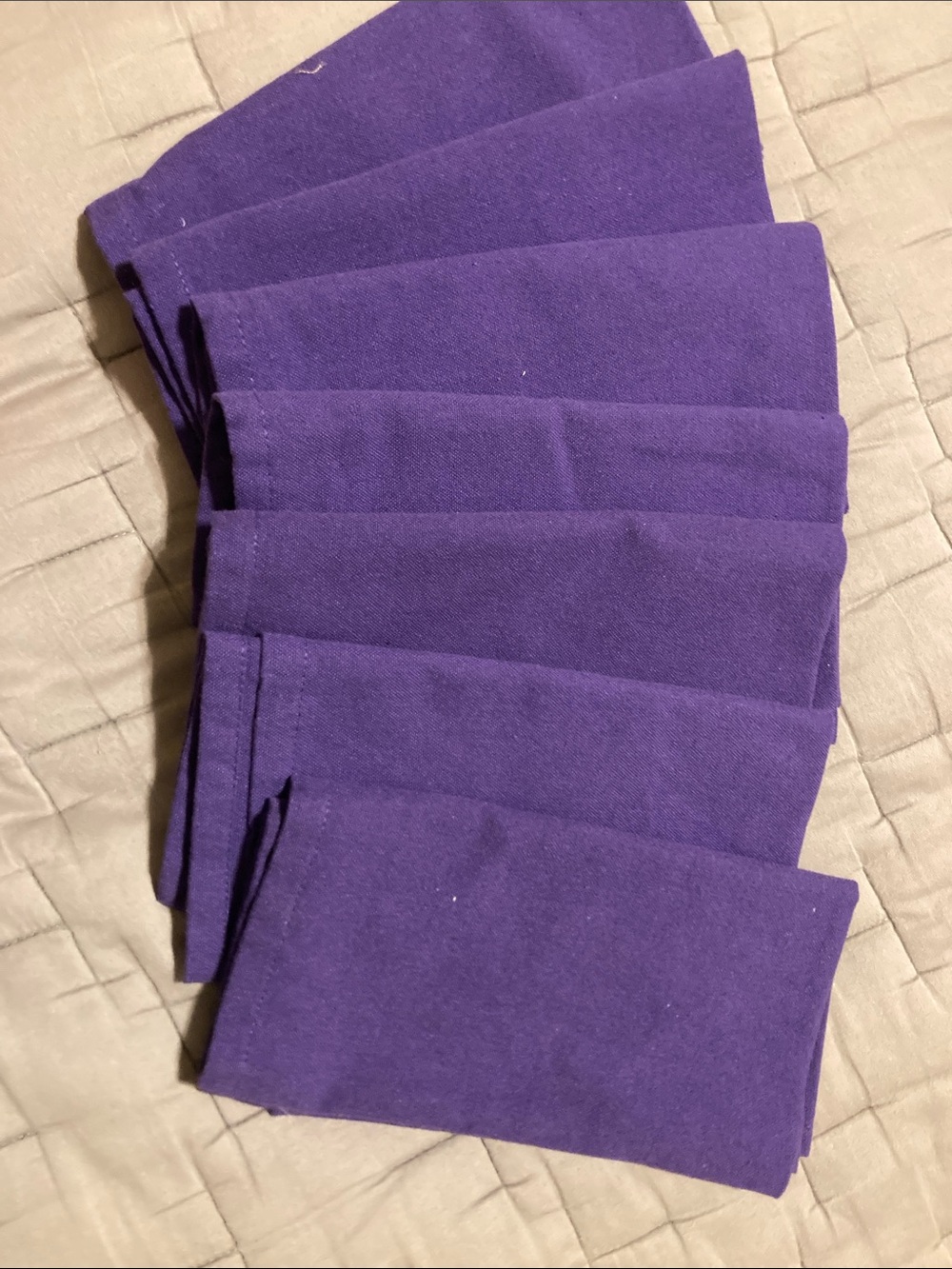 7 100% cotton cloth napkins Purple Essences